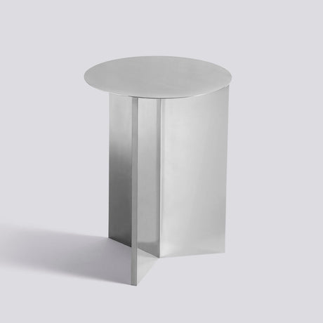 Slit runt Ø35 × H47 cm Sidobord Mirror High gloss – spegelpolerat rostfritt stål
