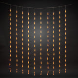 Gardin Droppar LED Ljusslinga Ute 140x120 cm, Amber