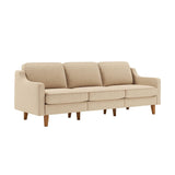 Kingston Extra (220 x 84 x 87 cm) 3-sitssoffa Sand valnöt