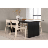 Vail, Åstol Rektangulär matgrupp Beige, Svart, 200 x 100