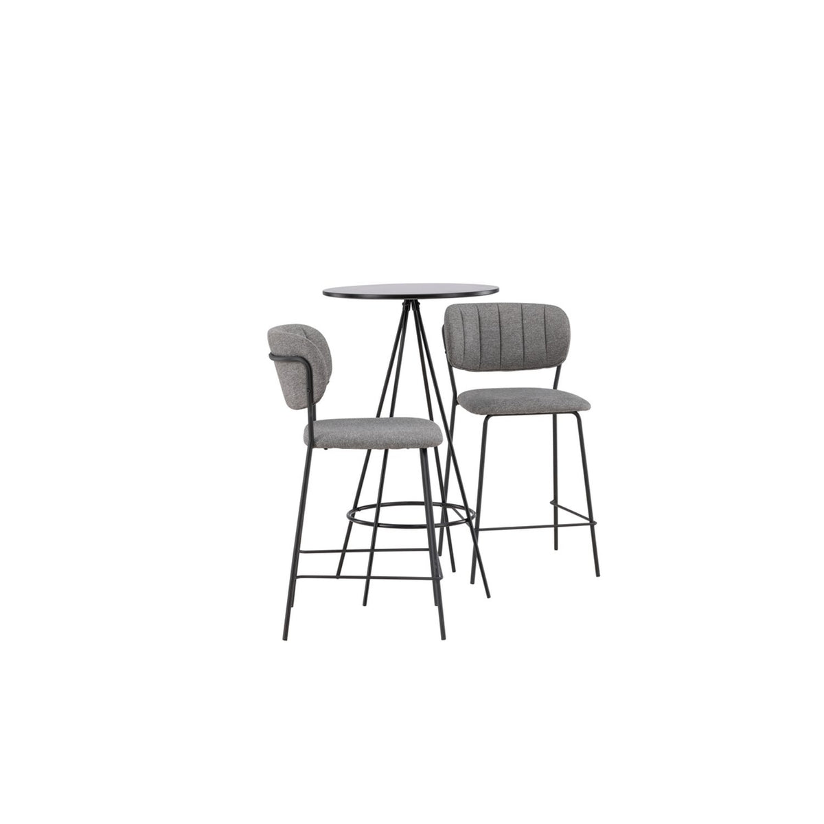 Bistro, Bell Rund matgrupp Svart,Grå, Svart, ⌀60