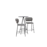 Bistro, Bell Rund matgrupp Svart,Grå, Svart, ⌀60