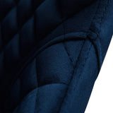 Vetro Stol Midnight Blue Velvet, Oak