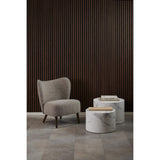 Dijon Soffbord Rund 40x58x58 cm Vit Carrara