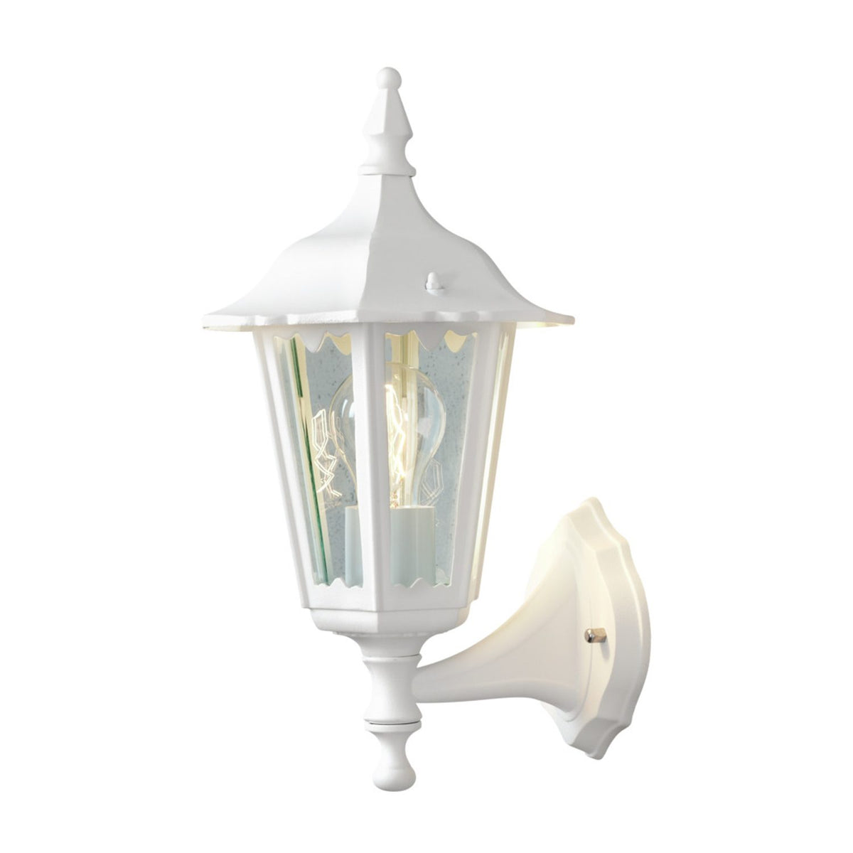 Firenze E27 Liten Vägglampa Ute Upp, Vit