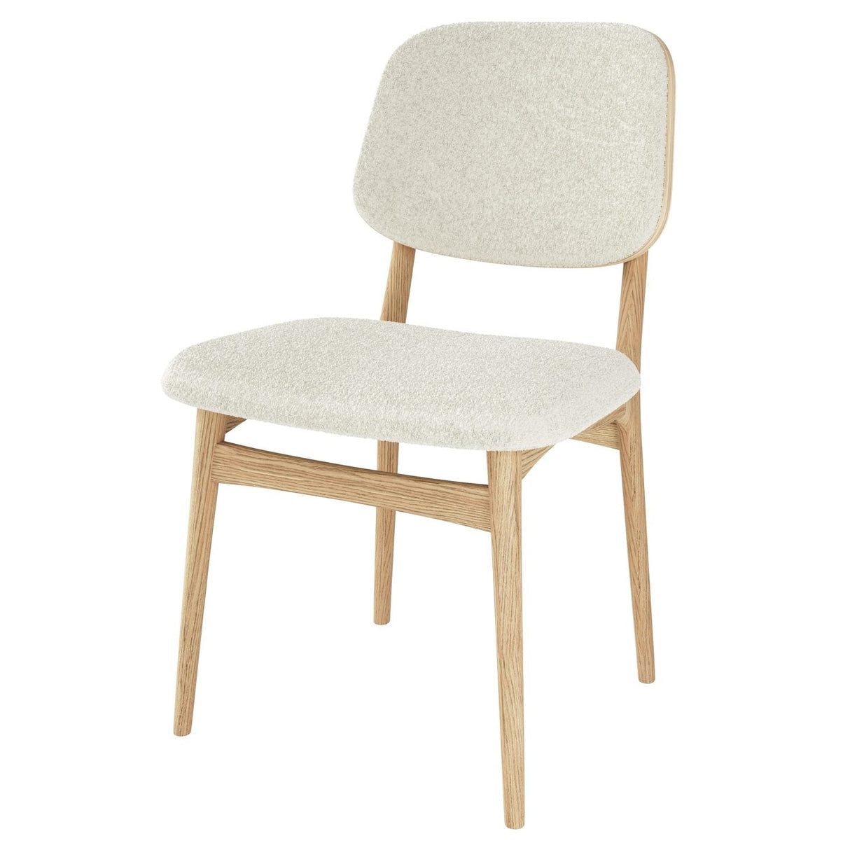 Carl Matstol Oljad Ek/Beige Tyg