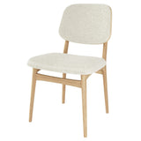 Carl Matstol Oljad Ek/Beige Tyg