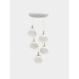 Melt Mini Rund Pendelsystem LED Opalescent, Gold