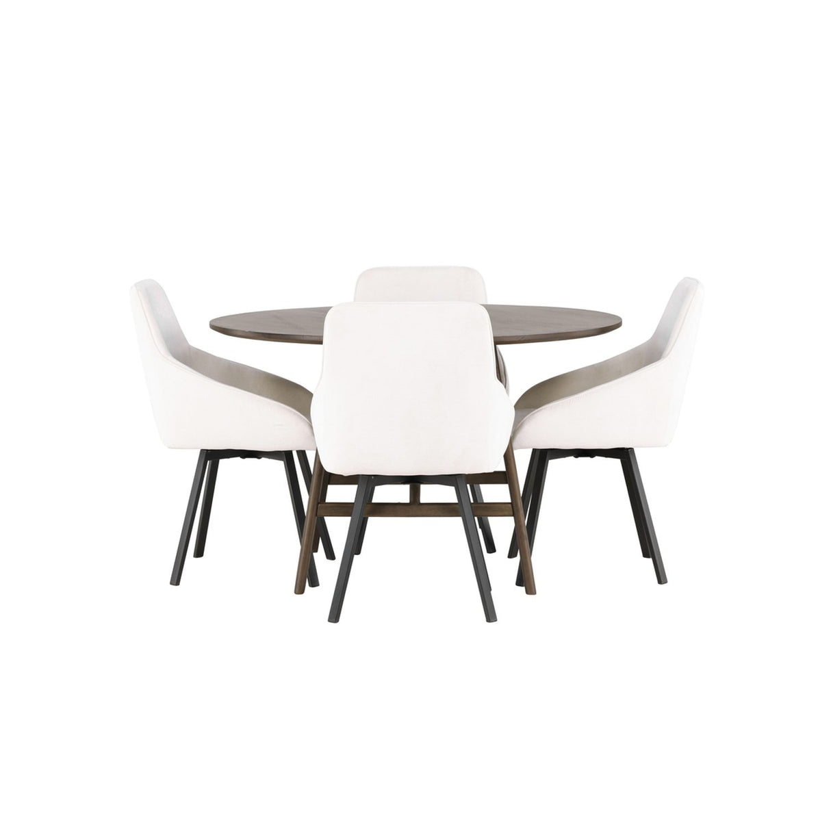 Kaseidon, Rosie Rund matgrupp Beige, svart, Mörkbrun, ⌀100