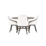 Kaseidon, Rosie Rund matgrupp Beige, svart, Mörkbrun, ⌀100
