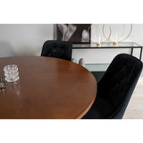Copenhagen, Velvet Deluxe Rund matgrupp Svart, Svart,Brun, ⌀140