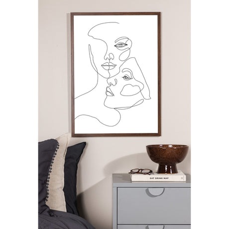 Ansikten Poster Vit, 50 x 70 cm