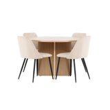 Strada, Night Oval matgrupp Beige, Vitputsad, 4st
