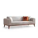 Astana 3-sits (222 x 90 x 80 cm) 3-sits bäddsoffa Creme