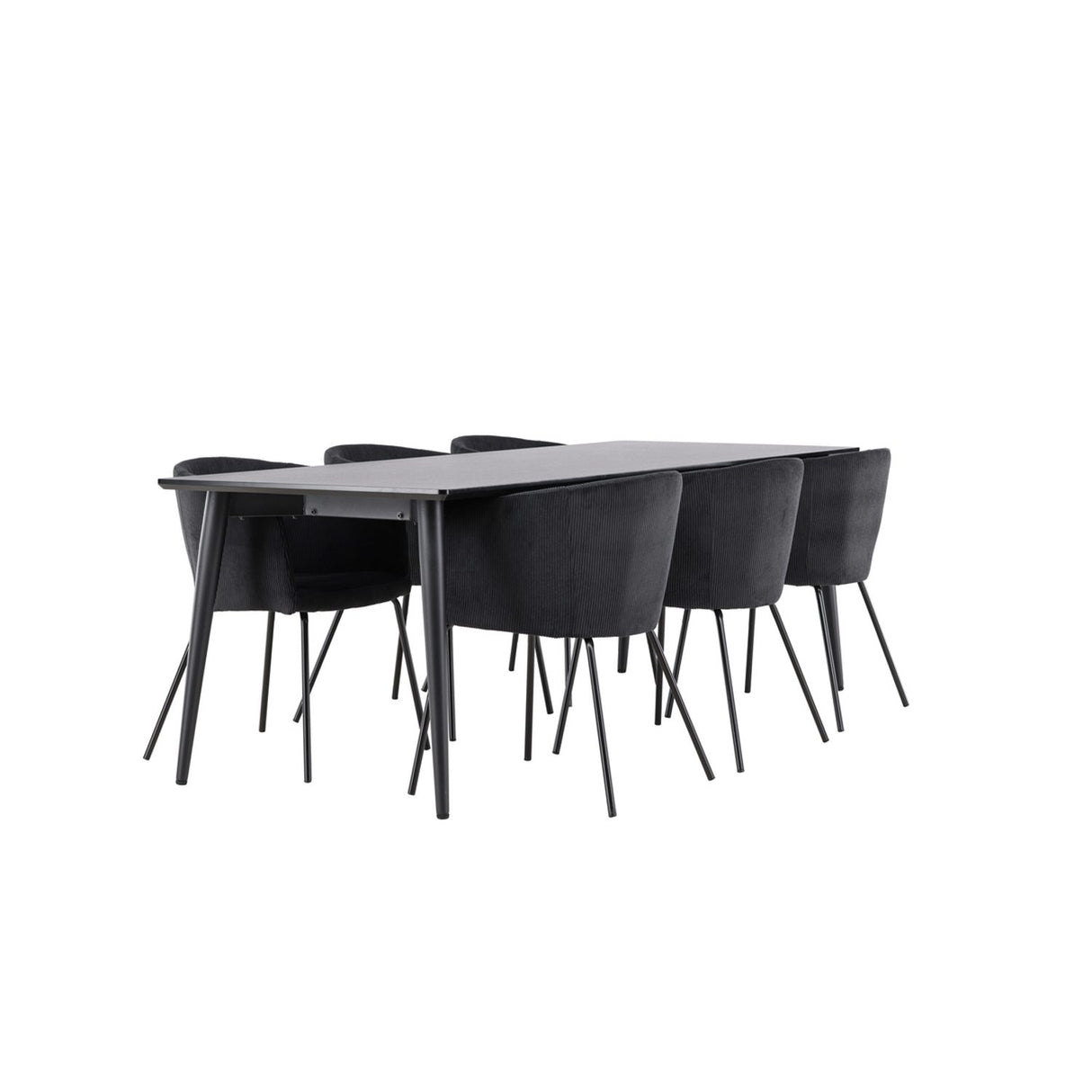 Ellis, Berit Rektangulär matgrupp Svart, Svart, 230 x 85