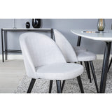 Polar, Velvet Rektangulär matgrupp Svart,Ljusgrå, Svart, Vit, 240 x 100