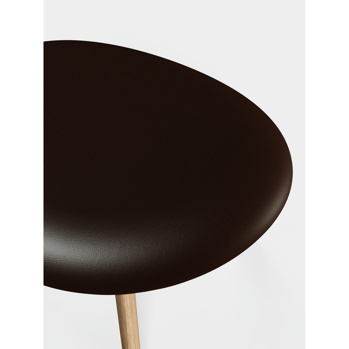 Slab Ottoman Natural Leather Choko