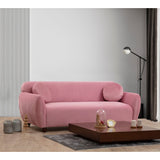 Bergen (223 x 83 x 86 cm) 3-sitssoffa Dammig rosa