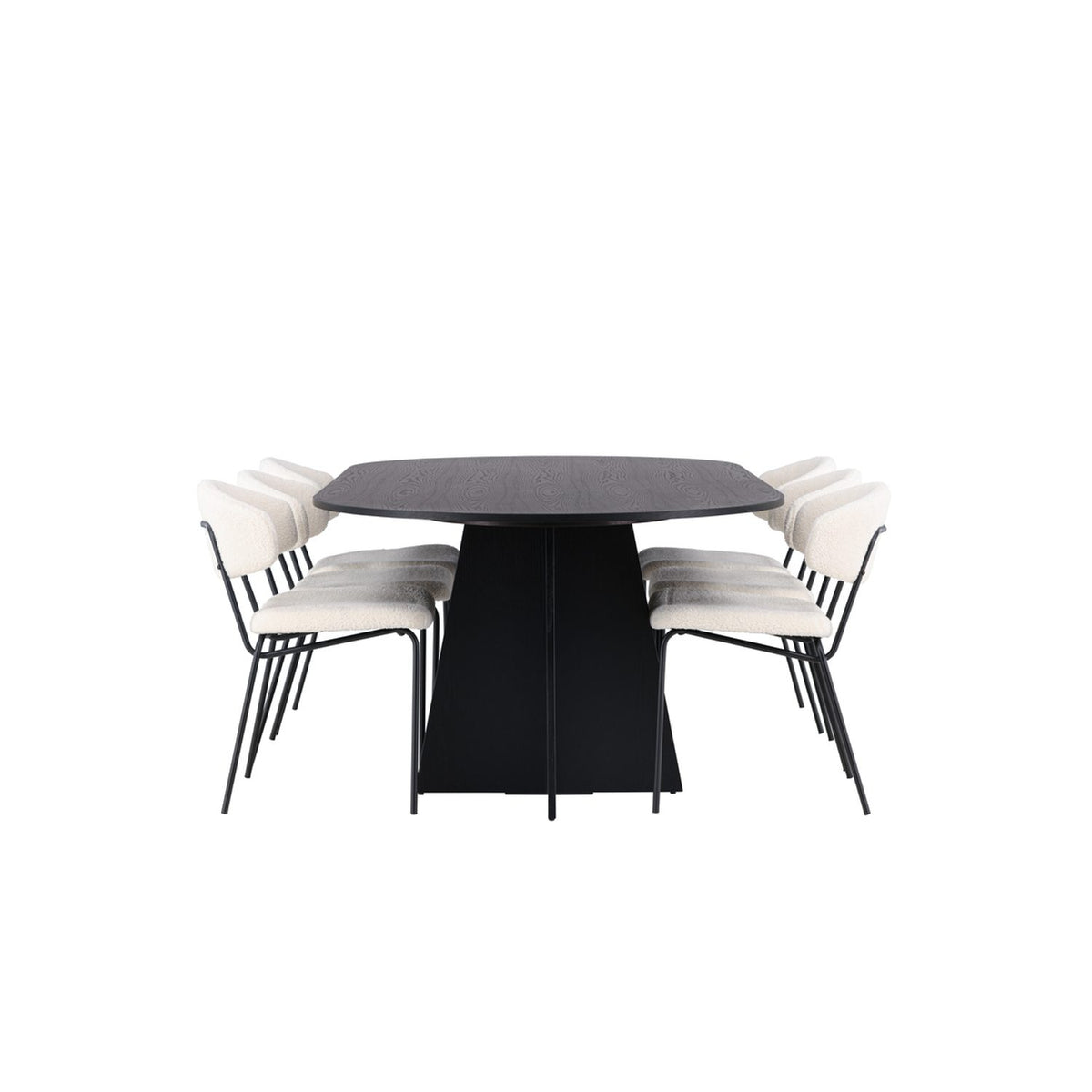 Bootcut, Chico Oval matgrupp Vit, Svart, 230 x 115