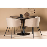Glade, Berit Rund matgrupp Beige, Svart, Svart, ⌀100
