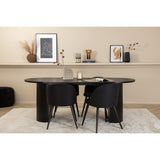 Bianca, Velvet Oval matgrupp Svart, Svart, 200 x 90