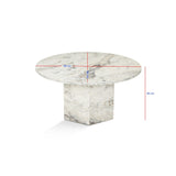 Quito (80 x 40 x 80 cm) freesia-marmor Soffbord