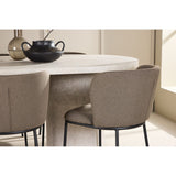 Narvik, Edina Oval matgrupp Svart,Brun, Beige, 200 x 100