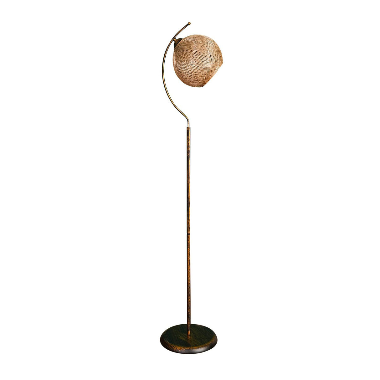 Povimento (30 x 30 cm) Guld svart Golvlampa