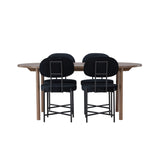 Andy, Stella Oval matgrupp Svart, Natur, 180 x 90