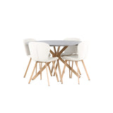 Piazza, Lilja Rund matgrupp Beige, Natur, Grå, ⌀120