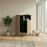 Limerick (90 x 120 x 41,8 cm) Sideboard Naturlig ekträ svart sandsten