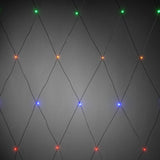 Nät LED Svart kabel 24V/IP44 Ljusslinga Ute 2x2m, Färgad