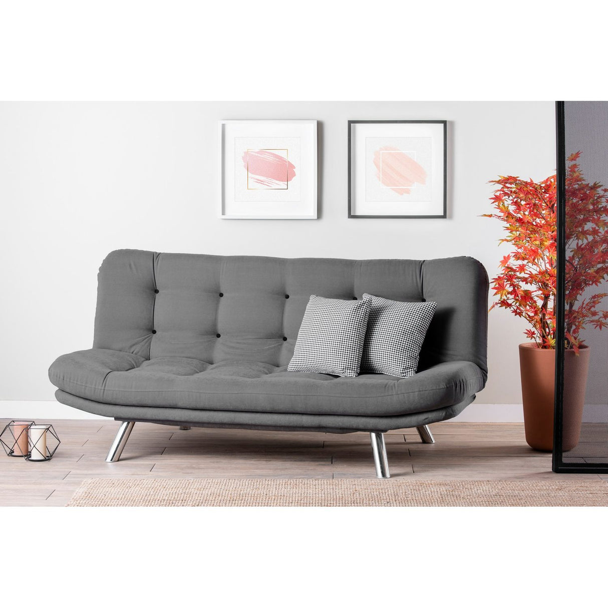 Toulouse bäddsoffa (200 x 95 x 105 cm) Grå 3-sitssoffbädd