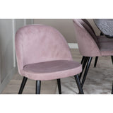 Gold, Velvet Rektangulär matgrupp Svart,Dammig rosa, Svart, 180 x 85