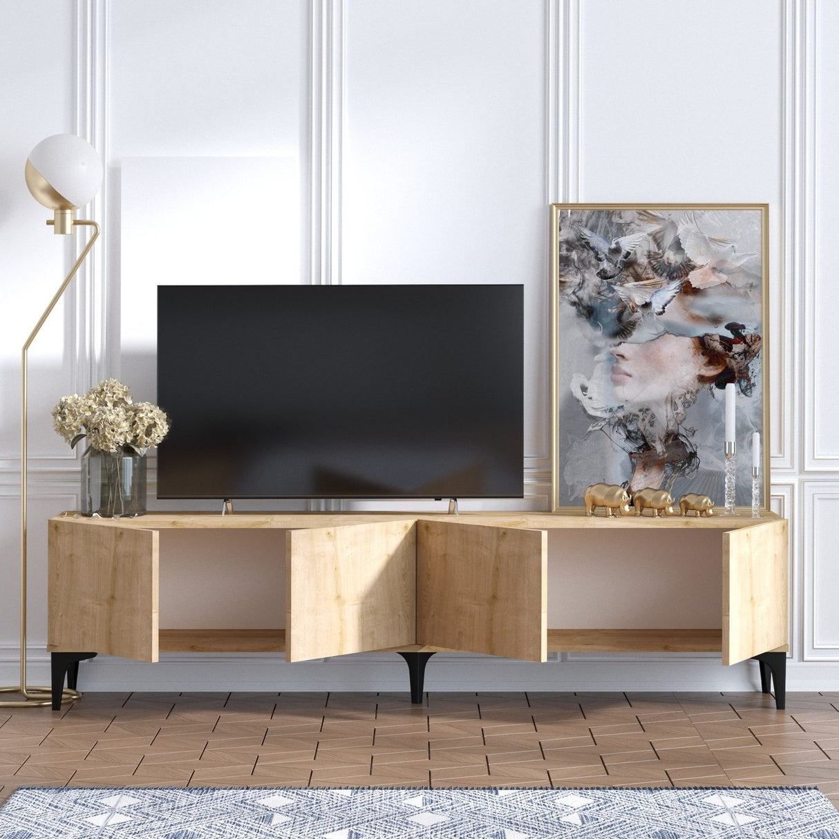 Nora (180 x 50 x 35 cm) Safirek TV-bänk
