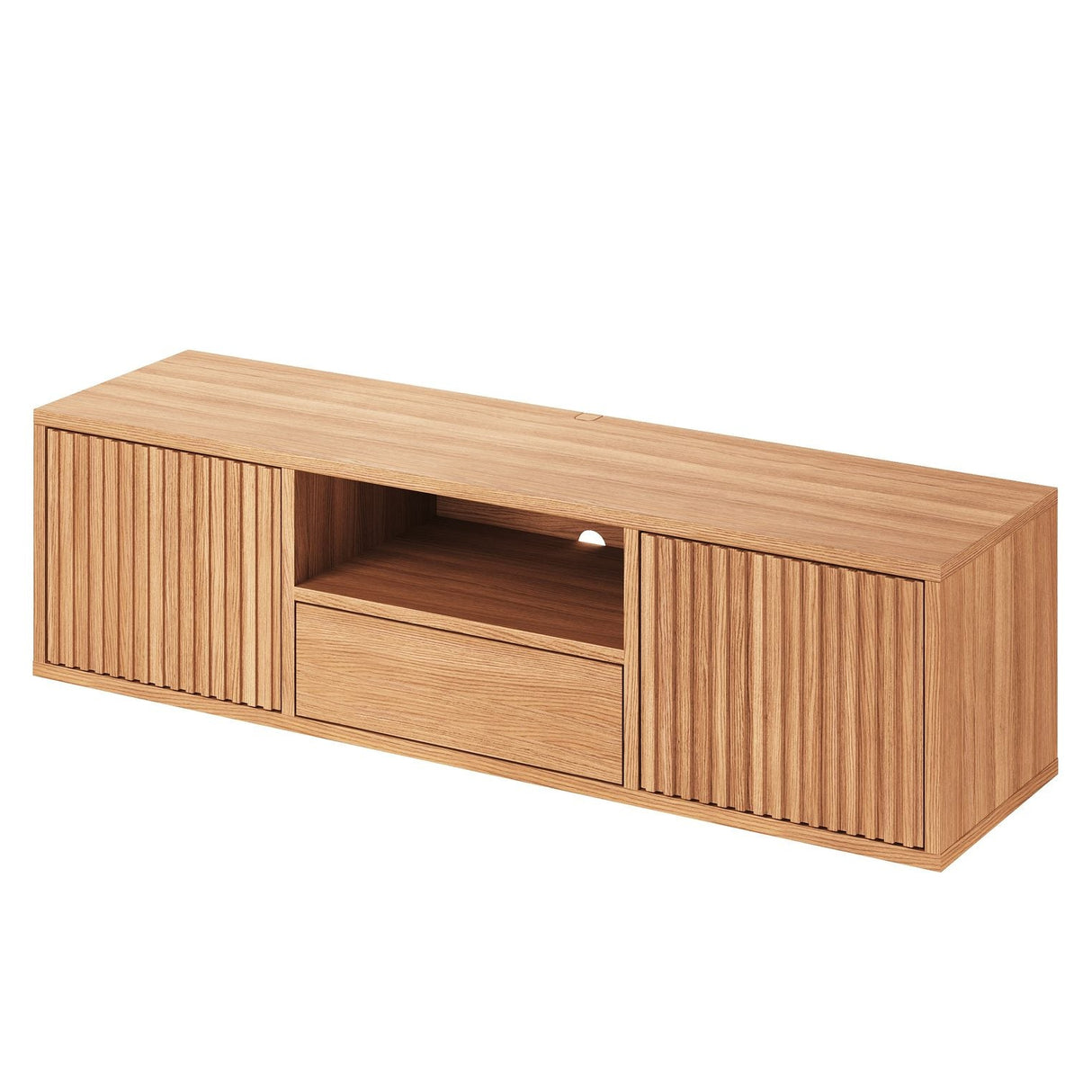 TV-bänk Nr.230 Trädörrar 130x35 cm Oljad Ek