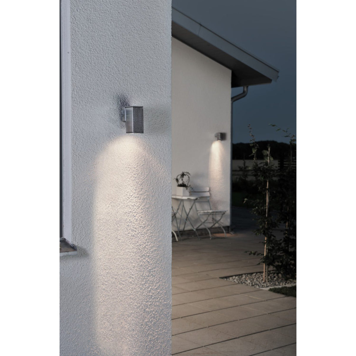 Monza GU10 Fyrkantig Vägglampa Ute Anodiserad