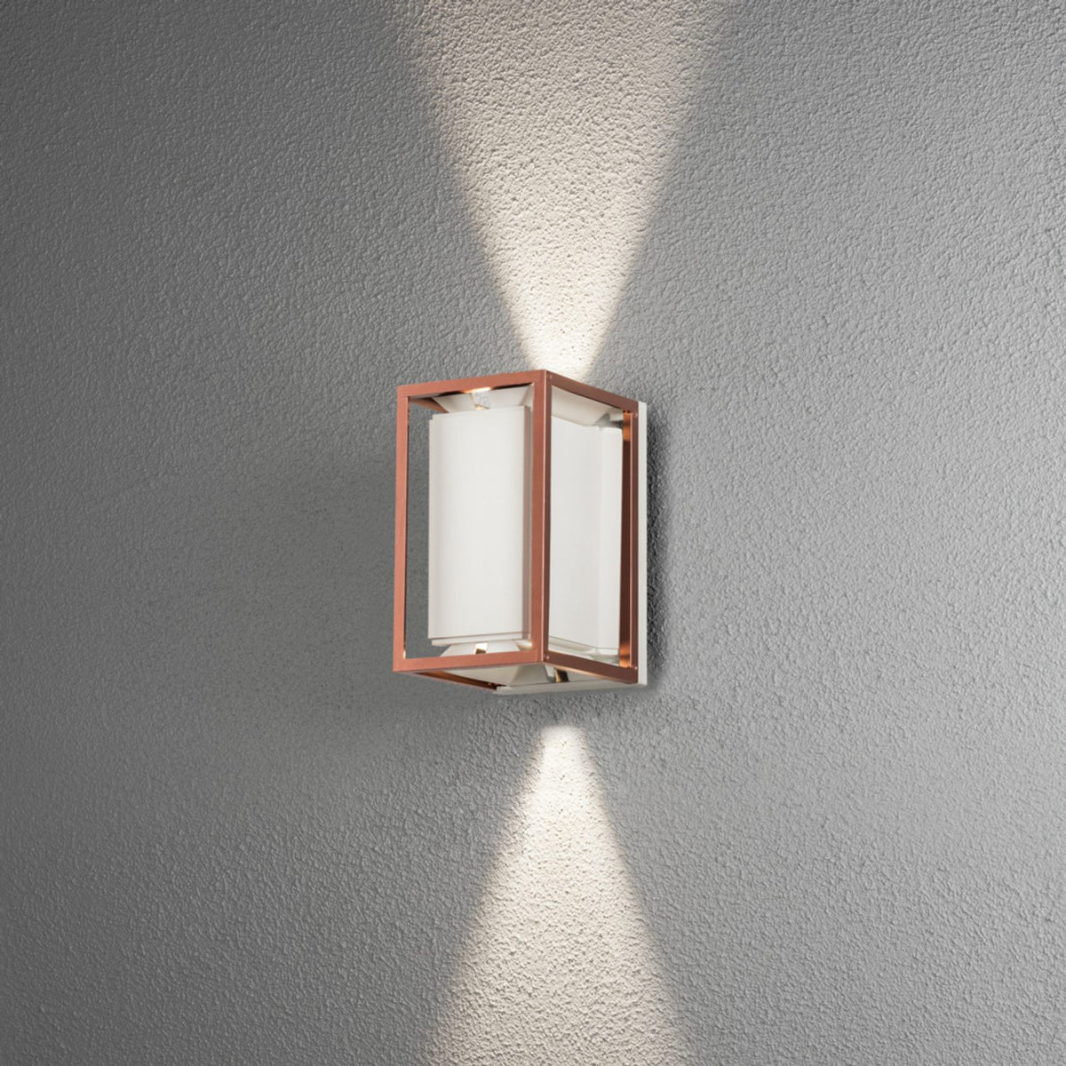 Vale 2x5W LED Koppar Vägglampa Ute Vit