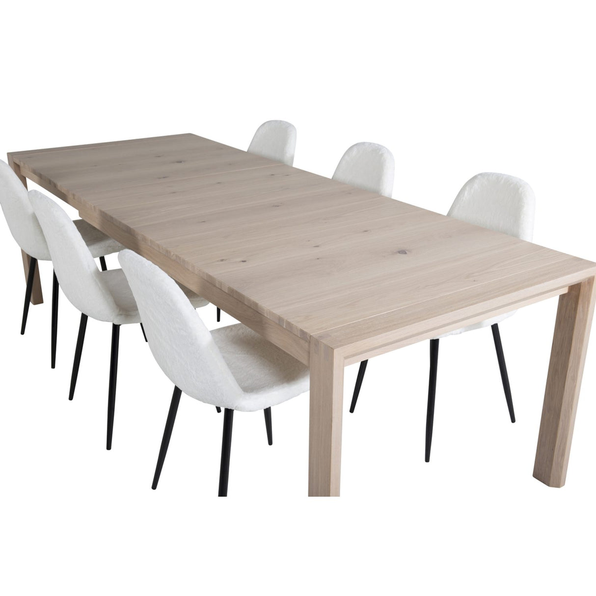 Slider, Polar Rektangulär matgrupp Svart, vit, Vitlaserad, 170 x 95