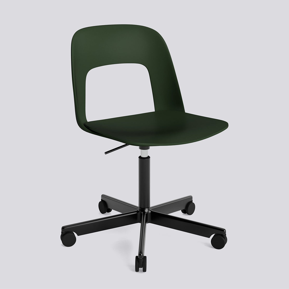 Layout 141 Kontorsstol Bottle green, Black – pulverlackerad aluminium
