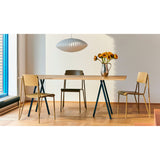 Loop Stand L160 × B77,5 × H74 cm Matbord Black – linoleum, Black – pulverlackerat stål