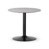 Miles Matbord  Ø 80 cm Runt Sandstenslaminat, Trumpfot