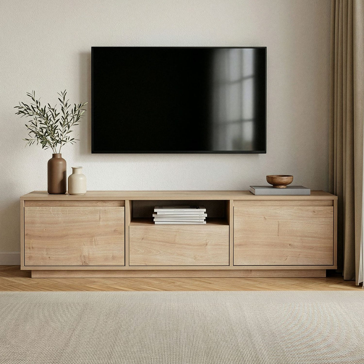 Bony TV-bänk Sapphire Oak
