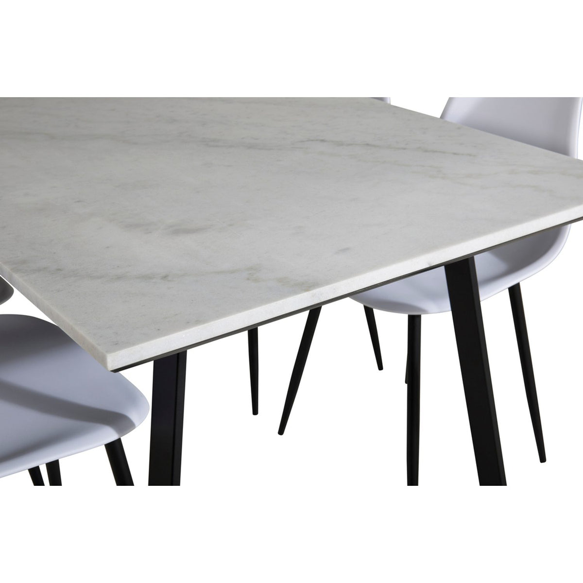 Estelle, Polar Rektangulär matgrupp Svart, vit, Svart, vit, 140 x 90