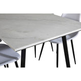 Estelle, Polar Rektangulär matgrupp Svart, vit, Svart, vit, 140 x 90