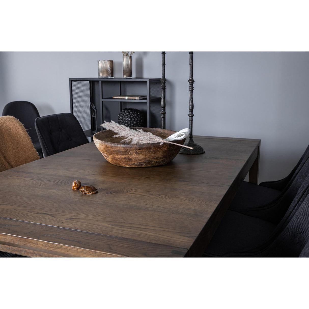 Slider, Velvet Deluxe Rektangulär matgrupp Svart, Natur, 170 x 95
