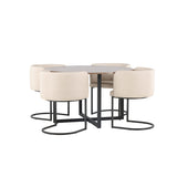 Durango, Simrishamn Rund matgrupp Beige,Svart, Svart, valnöt, ⌀120