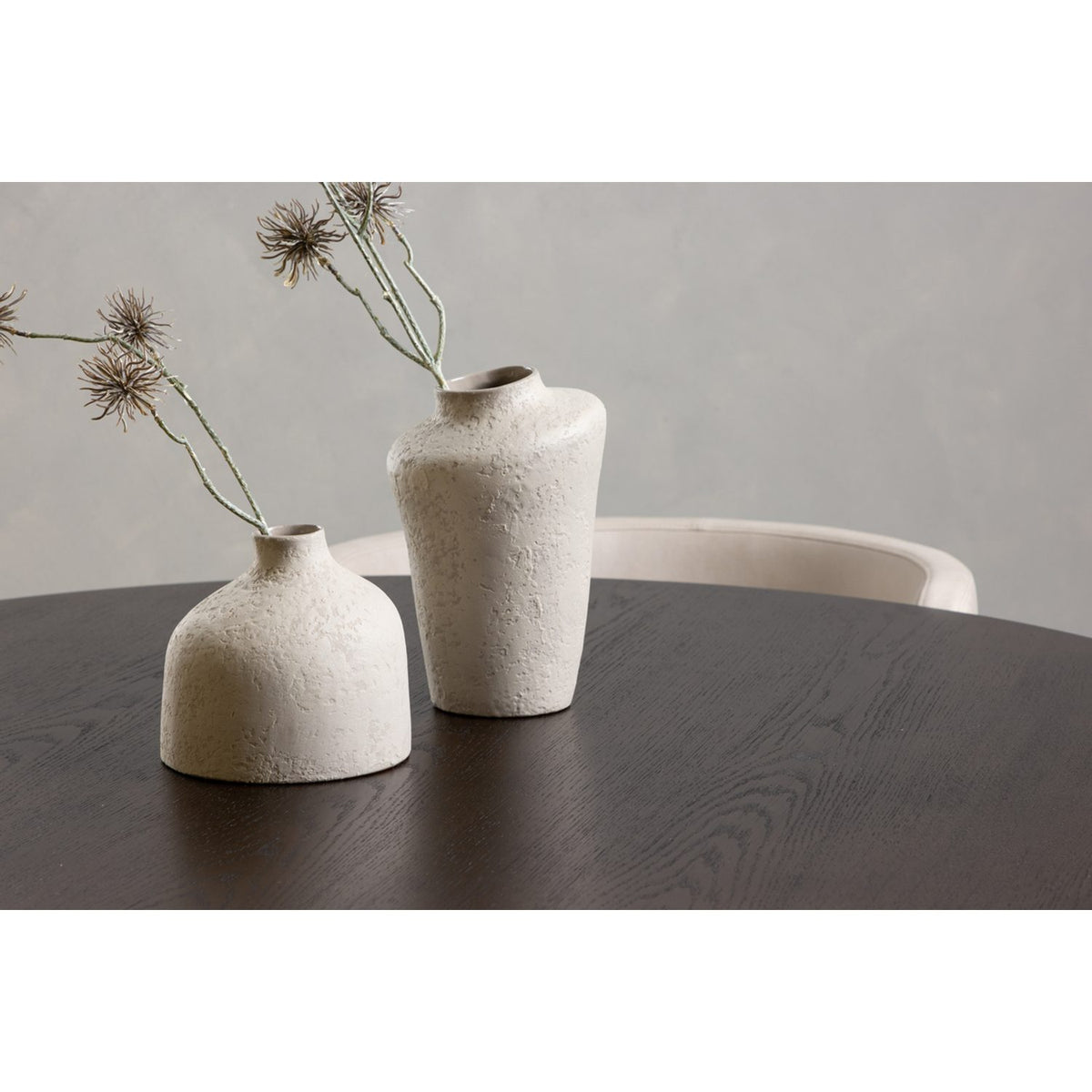Stone, Simrishamn Rund matgrupp Beige,Svart, Svart, mocka, ⌀120