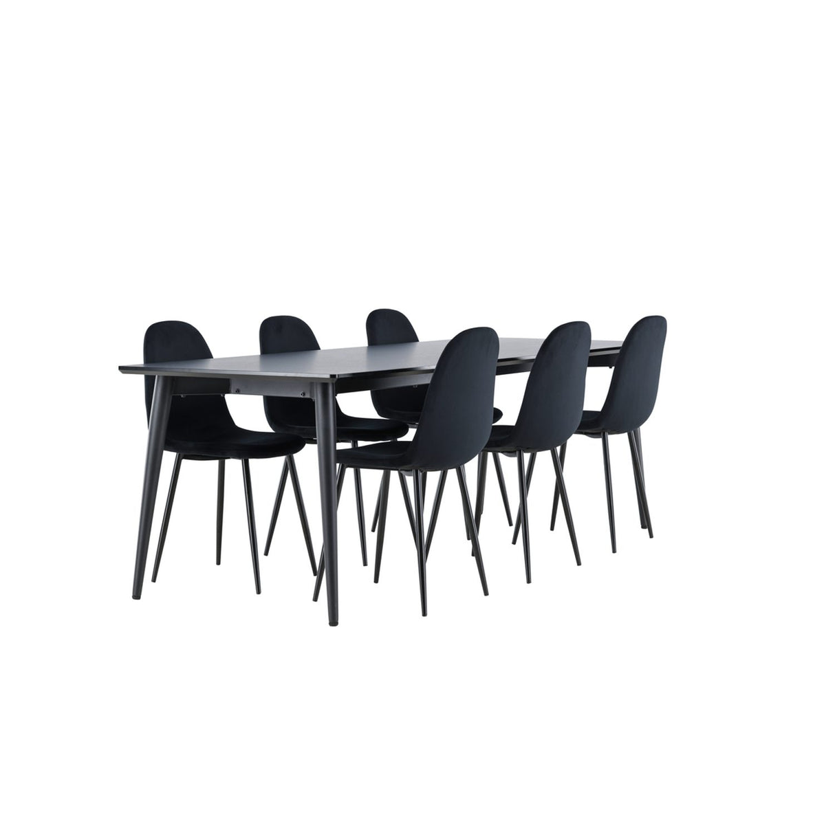 Ellis, Polar Rektangulär matgrupp Svart, Svart, 230 x 85