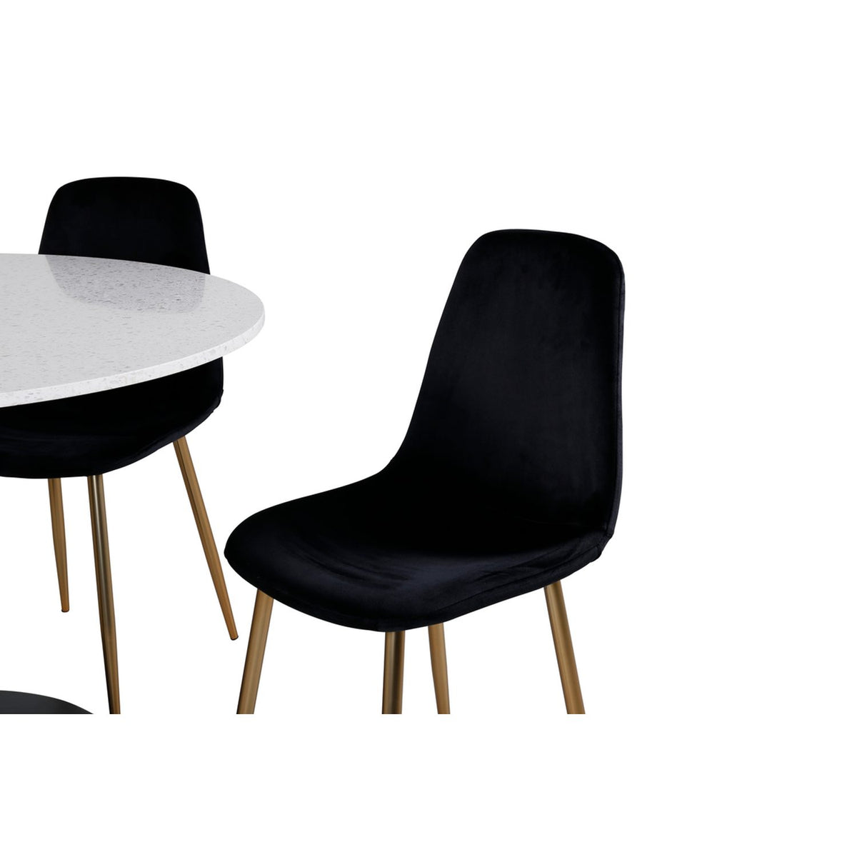 Razzia, Polar Rund matgrupp Svart, Guld, Svart,Vitt, ⌀106